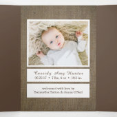  Burlap, 4 Fotocollage Baby Geboorte Drieluik Aankondiging (Binnenkant midden)