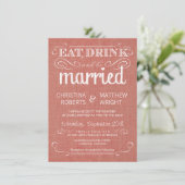 Burlap Abrique Rustic Wedding Invitations Kaart (Staand voorkant)