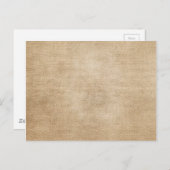 Burlap-achtergrond Briefkaart (Voorkant / Achterkant)