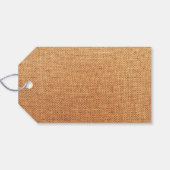 Burlap-achtergrond Cadeaulabel (Achterkant Horizontaal)