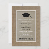 Burlap Afstuderen Aankondiging (Voorkant)