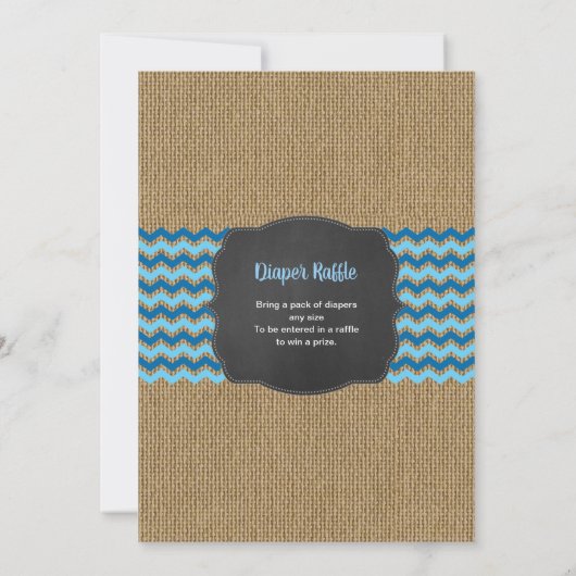 Burlap Airplanes Twin Boys baby sprinkle nodigen Kaart (Achterkant)