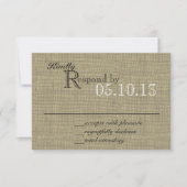 Burlap and Bow Response-Kaart RSVP Kaartje (Voorkant)