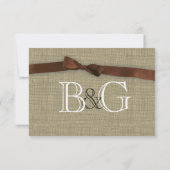 Burlap and Bow Response-Kaart RSVP Kaartje (Achterkant)