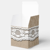 Burlap and Lace Art Favor Box Bedankdoosjes (Geopend)