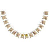 Burlap and Lace Look met Zonnebloemen in Mason Jar Vlaggetjes (Alle)