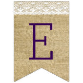 Burlap and Lace Look met Zonnebloemen in Mason Jar Vlaggetjes (Tweede vlag)