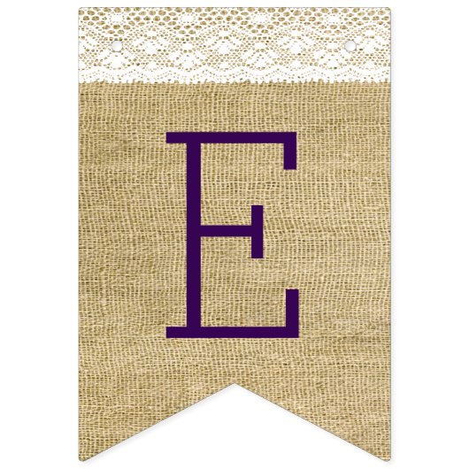 Burlap and Lace Look met Zonnebloemen in Mason Jar Vlaggetjes (Tweede vlag)