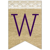 Burlap and Lace Look met Zonnebloemen in Mason Jar Vlaggetjes (Eerste vlag)