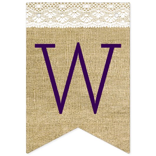 Burlap and Lace Look met Zonnebloemen in Mason Jar Vlaggetjes (Eerste vlag)