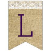 Burlap and Lace Look met Zonnebloemen in Mason Jar Vlaggetjes (Derde vlag)