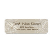 Burlap and Lace Rustic - Adreslabel Slim Etiket (Voorkant)