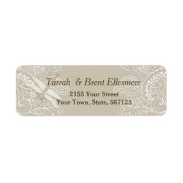 Burlap and Lace Rustic - Adreslabel Slim Etiket