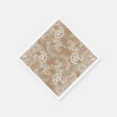 Burlap and Lace Shabby Chic Papieren servet (Hoek)