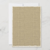  Burlap and Lace Vrijgezellenfeest Kaart (Achterkant)