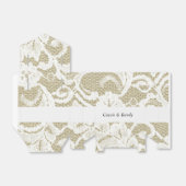 Burlap and Lace Wedding Favoriet Tent Box Bedankdoosjes (Uitgevouwen)