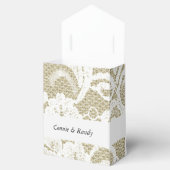 Burlap and Lace Wedding Favoriet Tent Box Bedankdoosjes (Geopend)