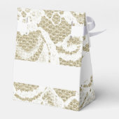 Burlap and Lace Wedding Favoriet Tent Box Bedankdoosjes (Achterkant)