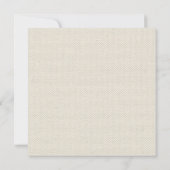 Burlap and Lace Wedding Invitation Coral Pink Kaart (Achterkant)