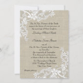  Burlap and Lace Wedding Kaart (Voorkant)