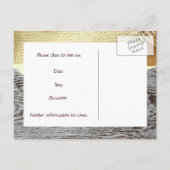 Burlap and Wood Country Bewaar de datum Aankondigingskaart (Achterkant)