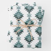 Burlap Aztec Pattern gift Inpakpapier Vel (In situ)