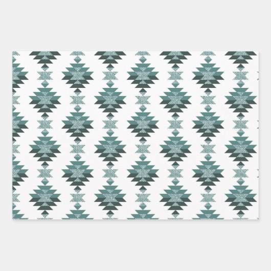 Burlap Aztec Pattern gift Inpakpapier Vel (Voorkant)