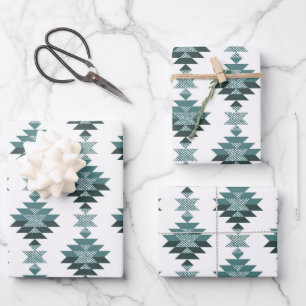 Burlap Aztec Pattern gift Inpakpapier Vel