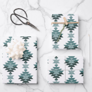 Burlap Aztec Pattern gift Inpakpapier Vel