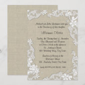 Burlap Baby-doop Kaart (Voorkant / Achterkant)