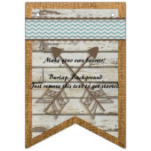 Burlap Banner Background Chevron Burlap Bunting (Eerste vlag)