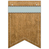 Burlap Banner Background Chevron Burlap Bunting (Derde vlag)