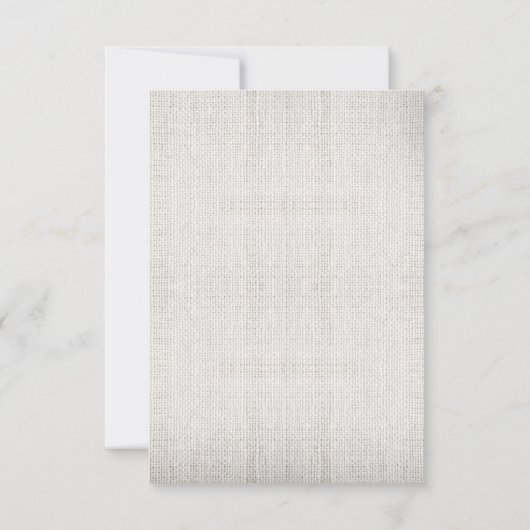 BURLAP BEACH BRUILOFT RSVP KAARTEN (Achterkant)