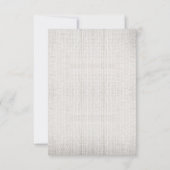 BURLAP BEACH BRUILOFT RSVP KAARTEN KAARTJE (Achterkant)
