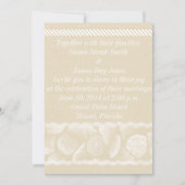 Burlap Beach Wedding Invitation Kaart (Voorkant)