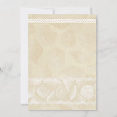 Burlap Beach Wedding Invitation Kaart (Achterkant)