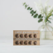 Burlap Bean Coffee Shop Rewards Loyalty Punch Card Visitekaartje (Staand voorkant)