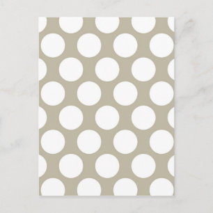 Burlap Beige Polkadot Briefkaart
