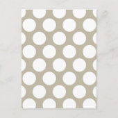 Burlap Beige Polkadot Briefkaart (Voorkant)
