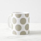 Burlap Beige Polkadot Koffiemok (Voorkant links)