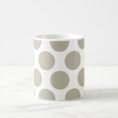 Burlap Beige Polkadot Koffiemok (Center)