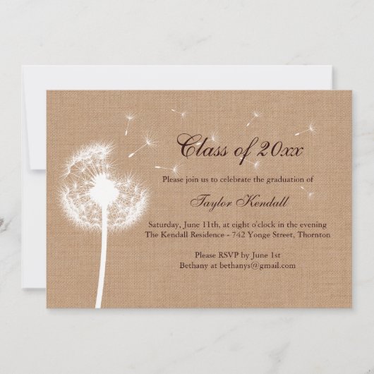 Burlap Beste wensen Afstuderen Kaart (Voorkant)