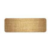 Burlap Blank getextureerde achtergrond Etiket (Voorkant)