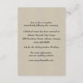 Burlap Blue Floral Mason Jars Wedding Details Informatiekaartje (Achterkant)