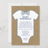 Burlap Bow Stropdas Undershirt boy Baby Sprinkle Kaart (Voorkant)