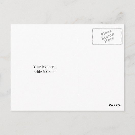 Burlap bruiloft bedankkaarten met rustiek hart briefkaart (Achterkant)