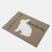 Burlap Bunny Doormat Deurmat (Schuin)
