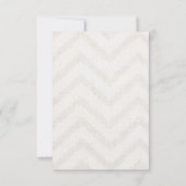 Burlap Chevron Bridal Shower Kaart (Achterkant)