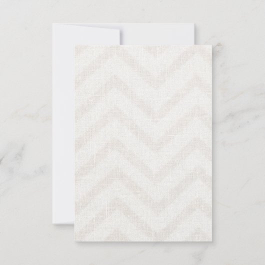 Burlap Chevron Bridal Shower Kaart (Achterkant)