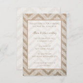 Burlap Chevron Bridal Shower Kaart (Voorkant / Achterkant)
